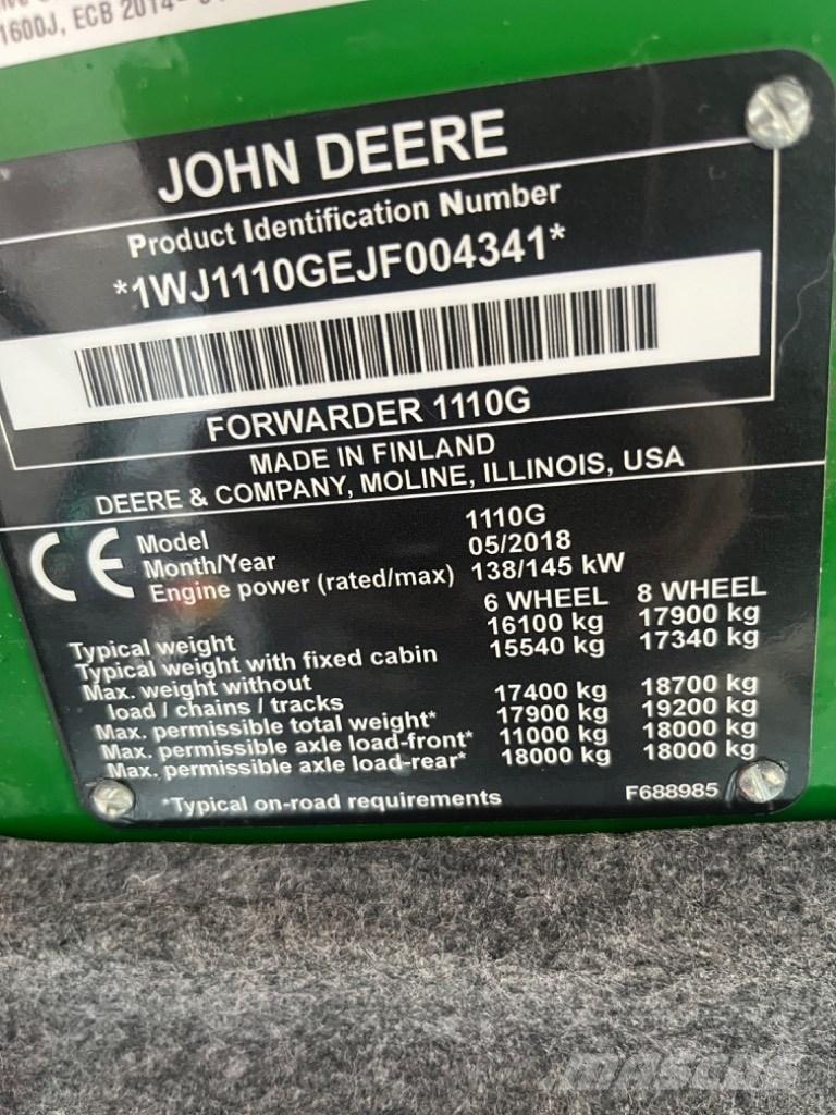 John Deere 1110G Forwarderid