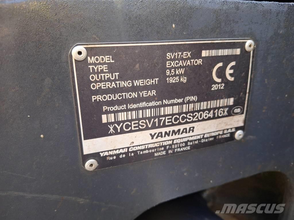 Yanmar SV 17 EX Miniekskavaatorid < 7 t