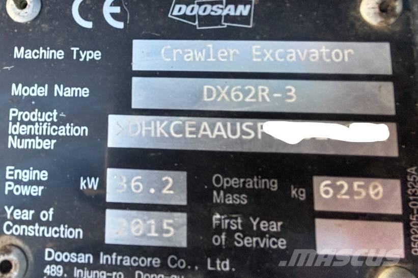 Doosan DX 62 R-3 Miniekskavaatorid < 7 t