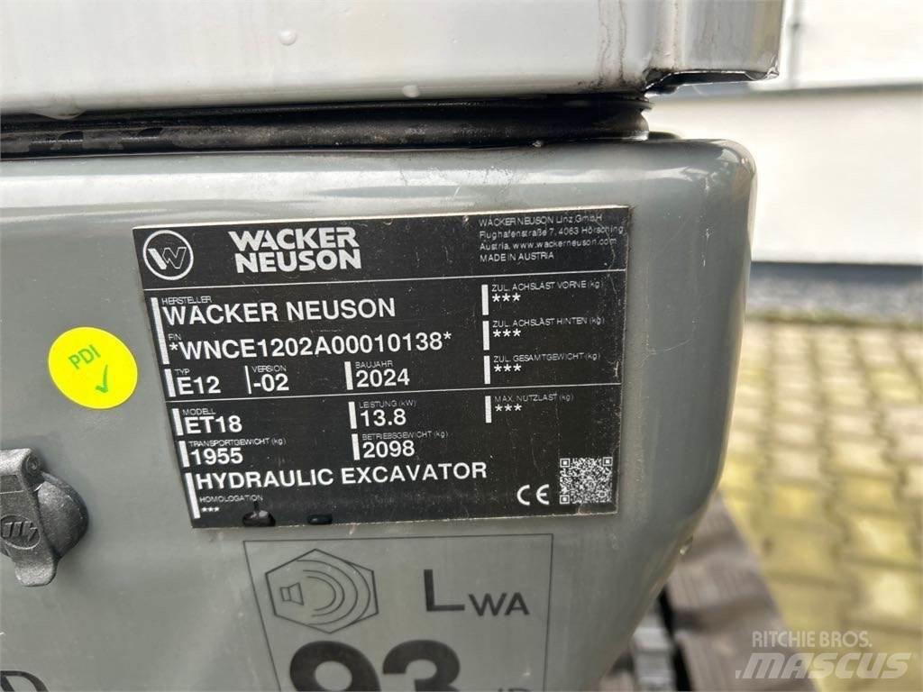 Wacker Neuson ET18 Roomikekskavaatorid