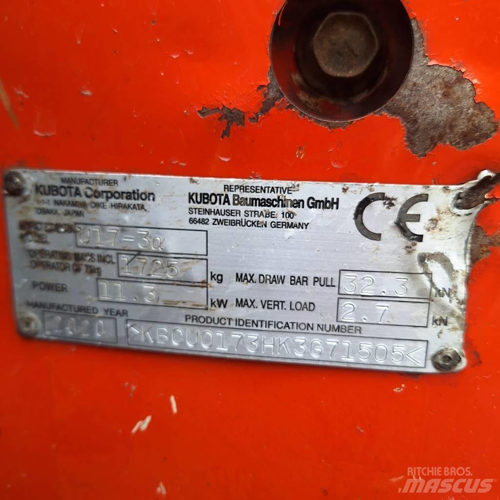 Kubota U 17-3 Miniekskavaatorid < 7 t