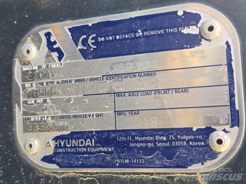 Hyundai HX 330 NL Roomikekskavaatorid