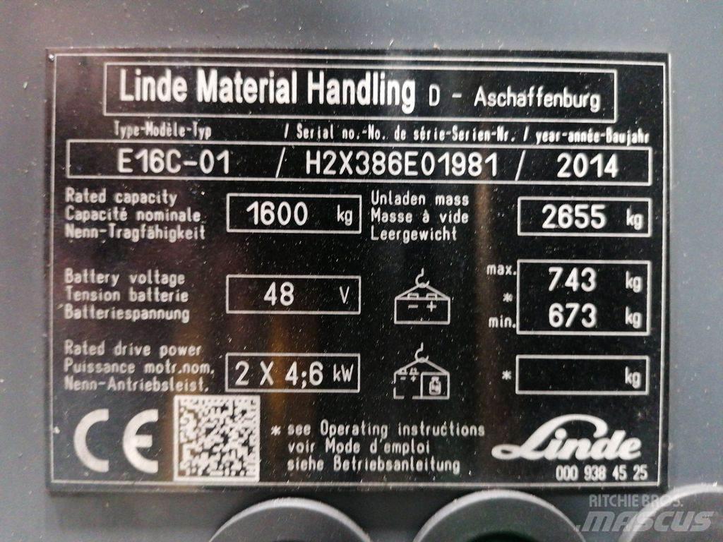 Linde E16C-01 Elektritõstukid