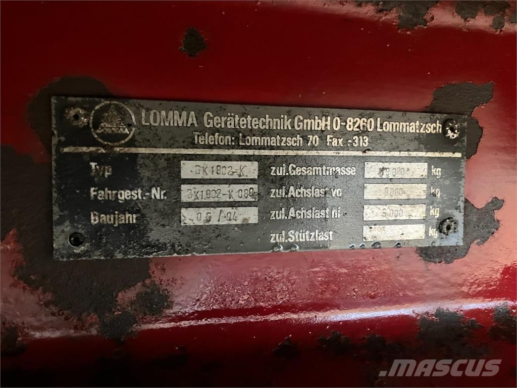 Lomma DK 1802-K Muud haagised