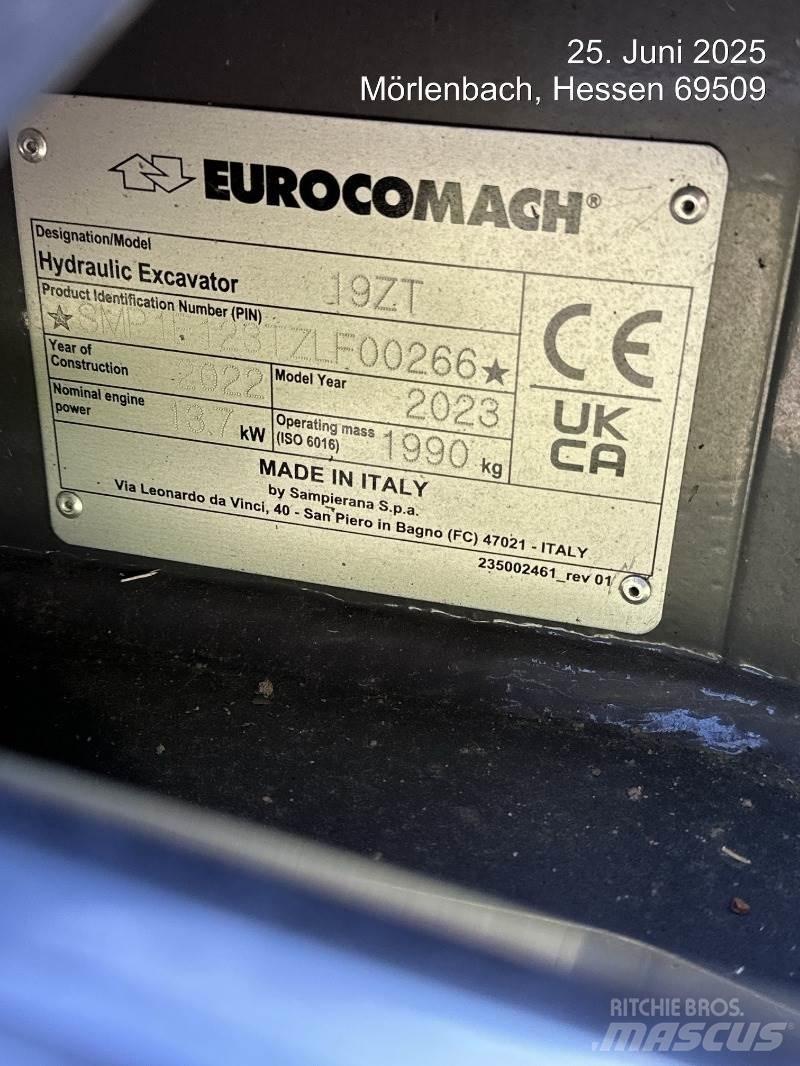 Eurocomach 19ZT Miniekskavaatorid < 7 t