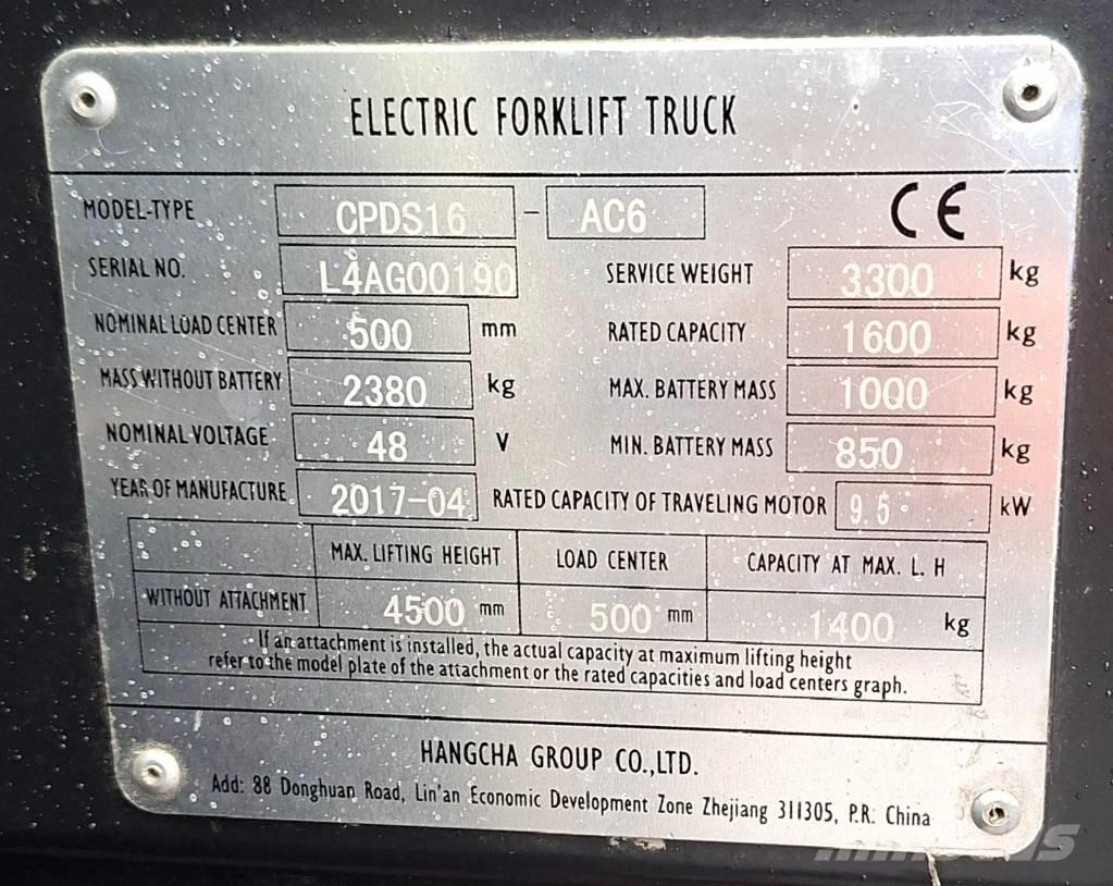 Hangcha CPDS16-AC6 Elektritõstukid