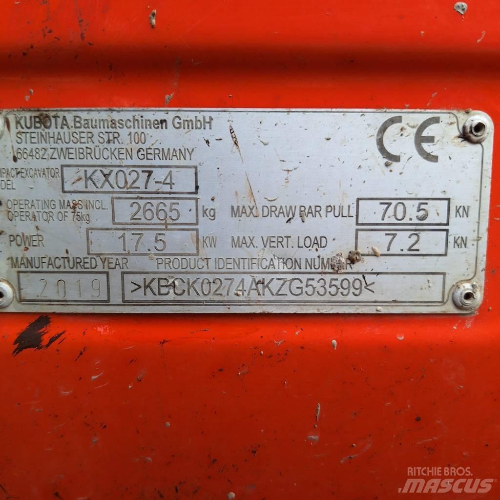 Kubota KX 027-4 Miniekskavaatorid < 7 t