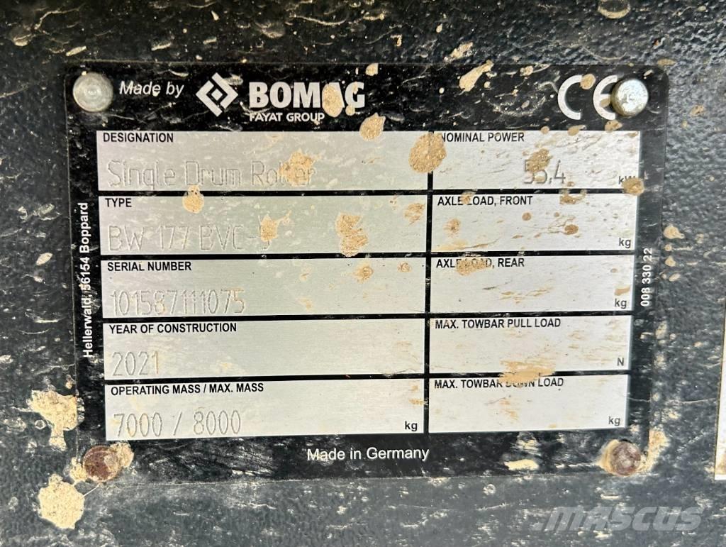 Bomag BW 177 BVC-5 Ühe trumliga rullid