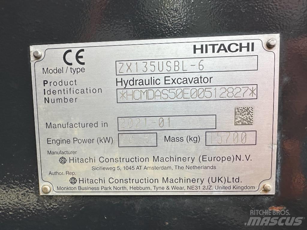 Hitachi ZX 135 US-6 Roomikekskavaatorid
