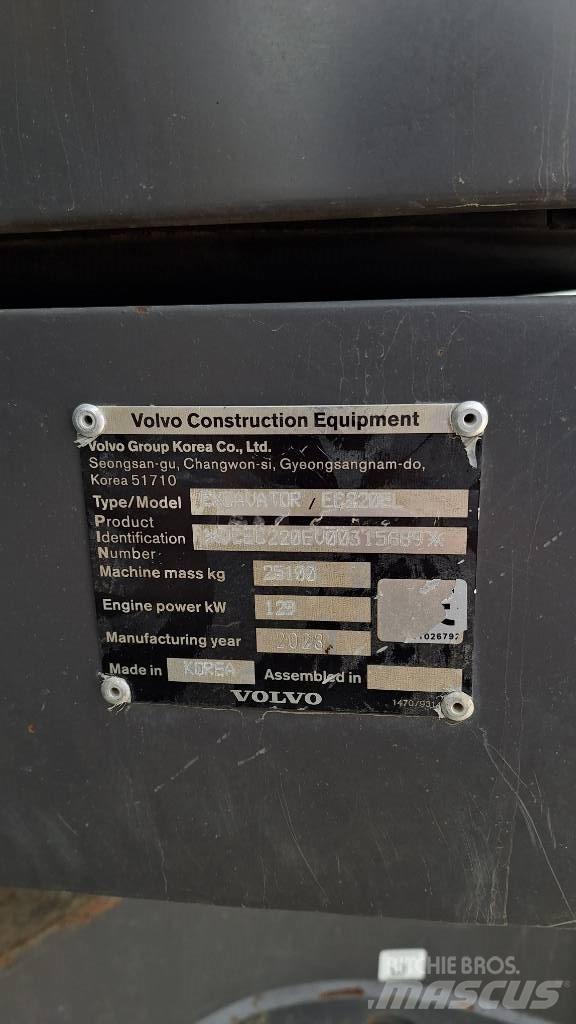 Volvo EC220E Roomikekskavaatorid