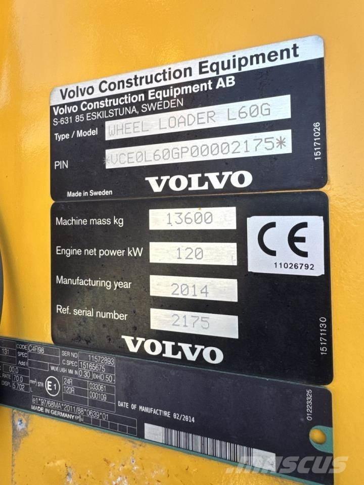 Volvo L60G Rataslaadurid