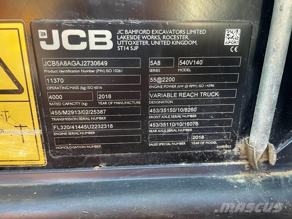 JCB 540-140 Teleskooplaadurid