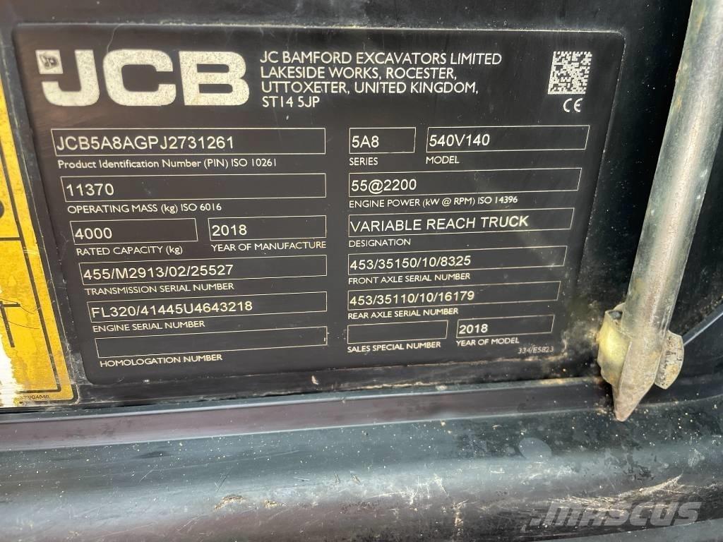 JCB 540-140 Teleskooplaadurid