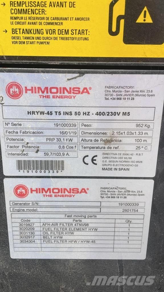 Himoinsa HRYW 45 T5 Diiselgeneraatorid