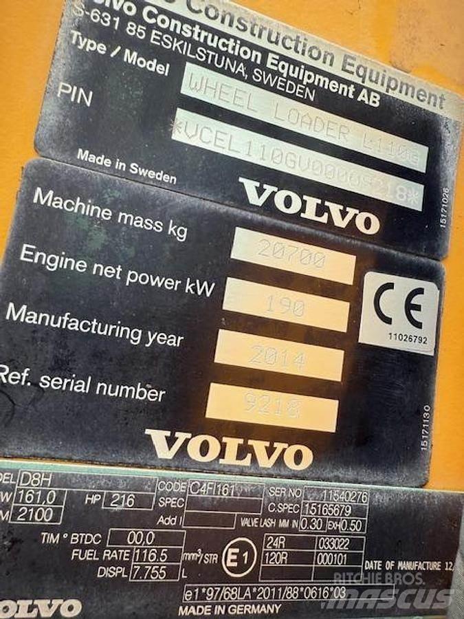 Volvo L110G Rataslaadurid