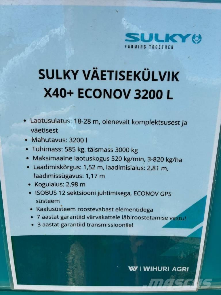 Sulky X 40+ Econov Mineraalväetise laoturid