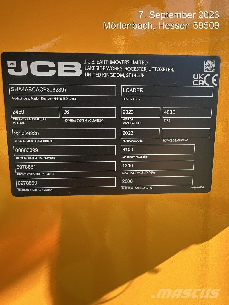 JCB 403E Elektro Rataslaadurid