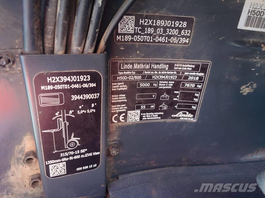 Linde H50D600/394 Diiseltõstukid