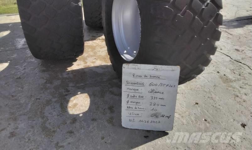 Alliance 600/55R26.5 Rehvid, rattad ja veljed