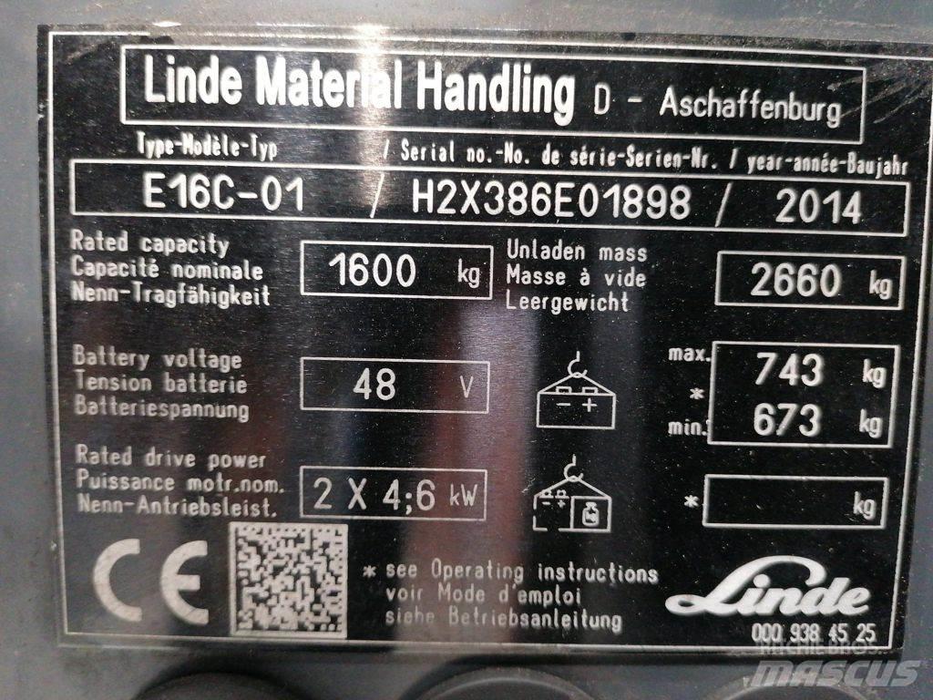 Linde E16C-01 Elektritõstukid