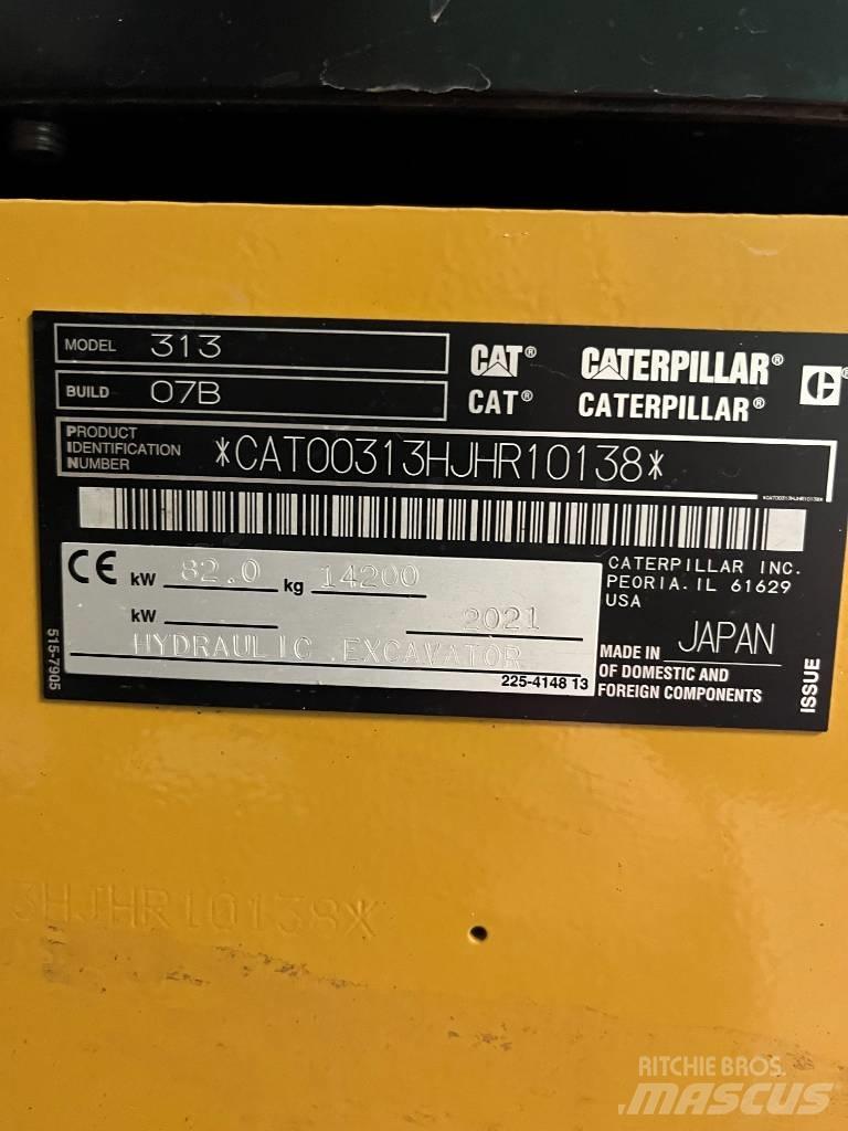 CAT 313 Next Gen Roomikekskavaatorid