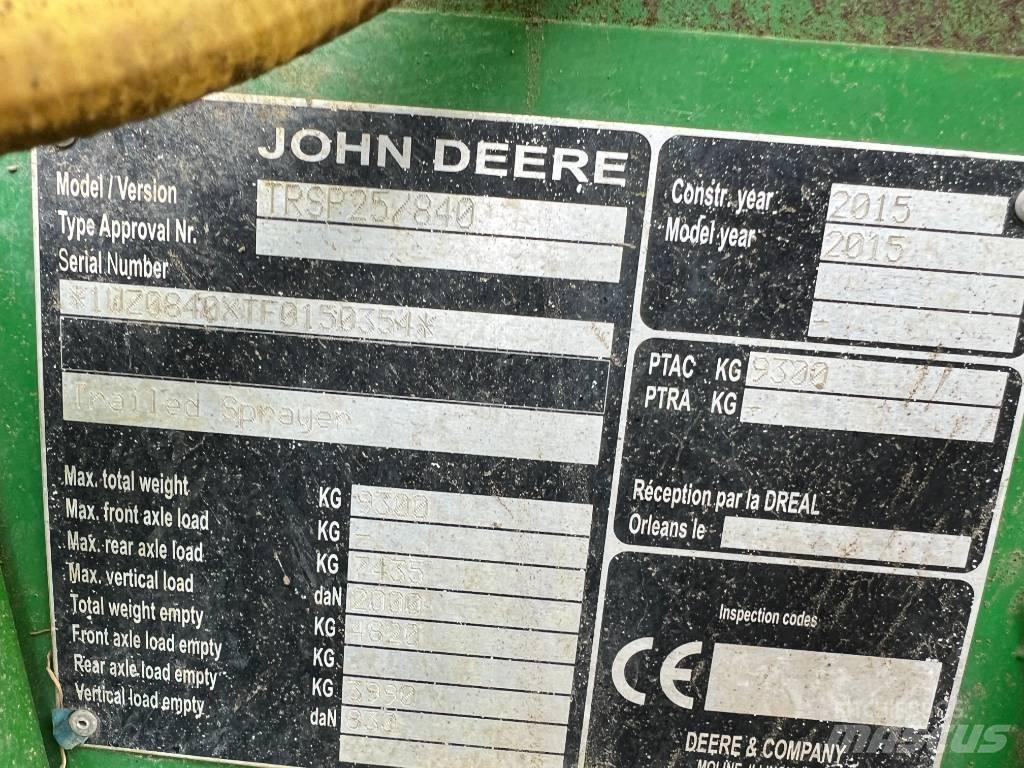 John Deere 840 Haagispritsid