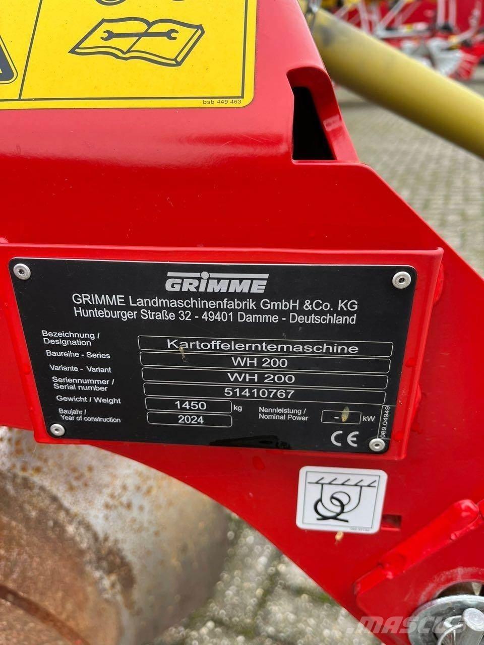 Grimme WH 200 Kartulikombainid ja kaevajad