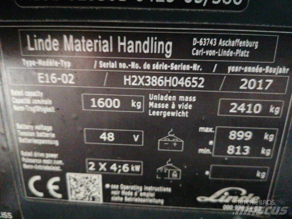 Linde E16-02 Elektritõstukid