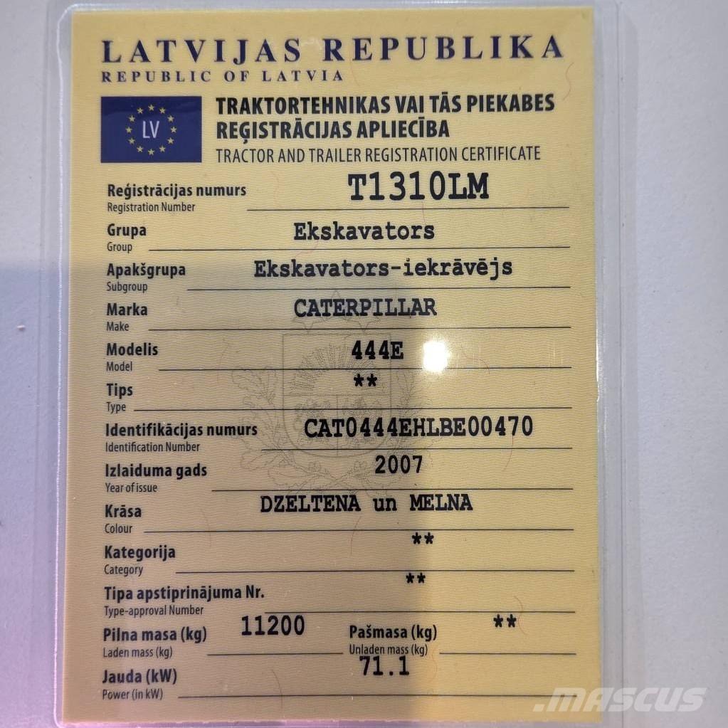 CAT 444 E Ekskavaatorlaadurid