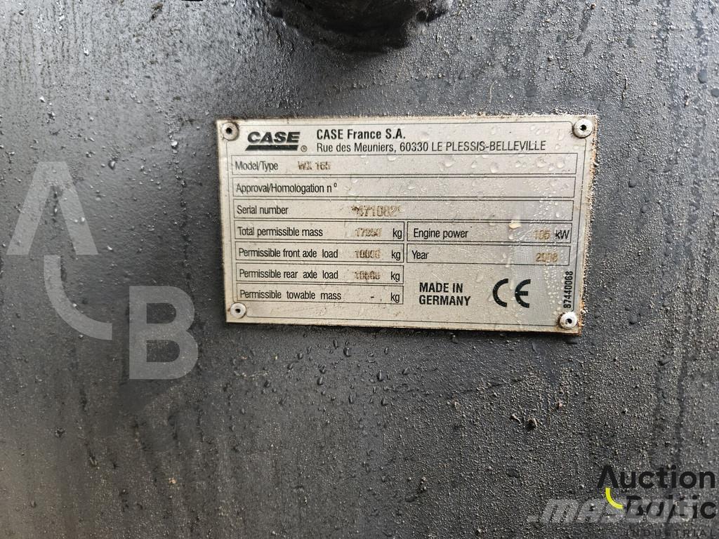 CASE WX 165 Ratasekskavaatorid