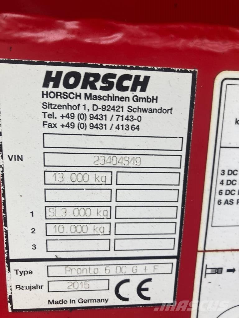 Horsch PRONTO 6DC Külvik-äkked