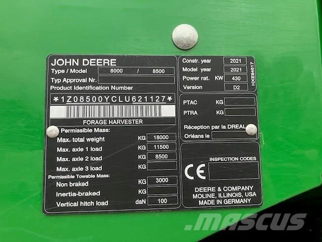 John Deere 8500i Silokombainid