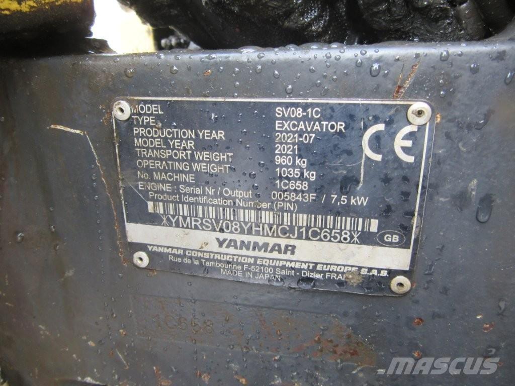 Yanmar SV08 Roomikekskavaatorid