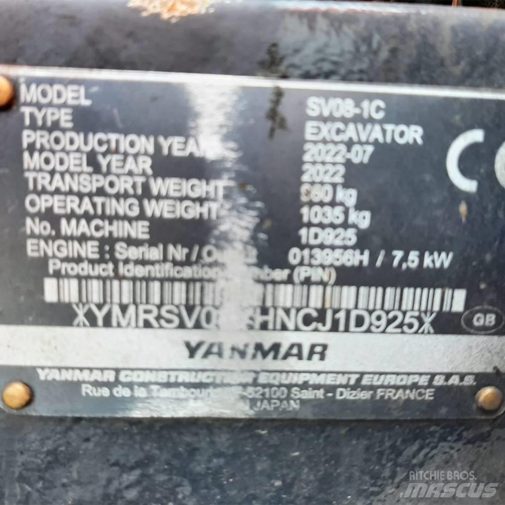 Yanmar SV 08 Miniekskavaatorid < 7 t
