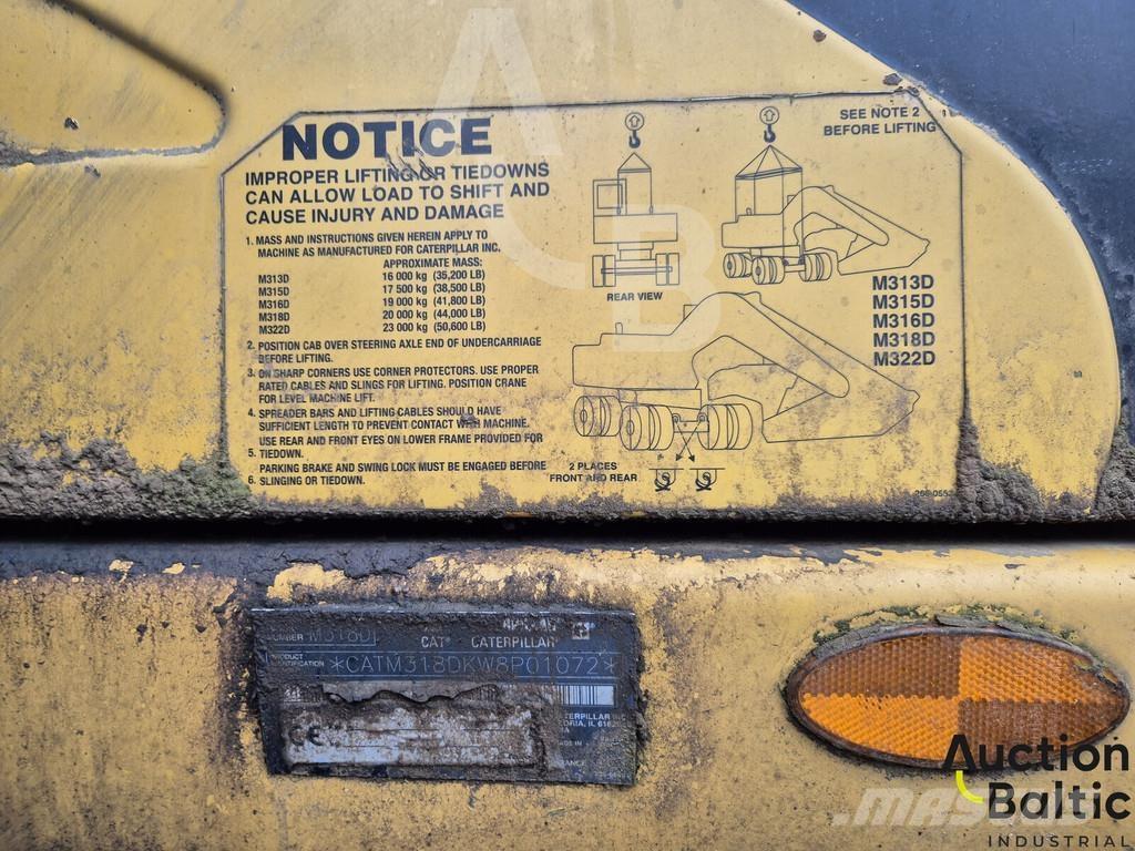 CAT M 318 D Ratasekskavaatorid
