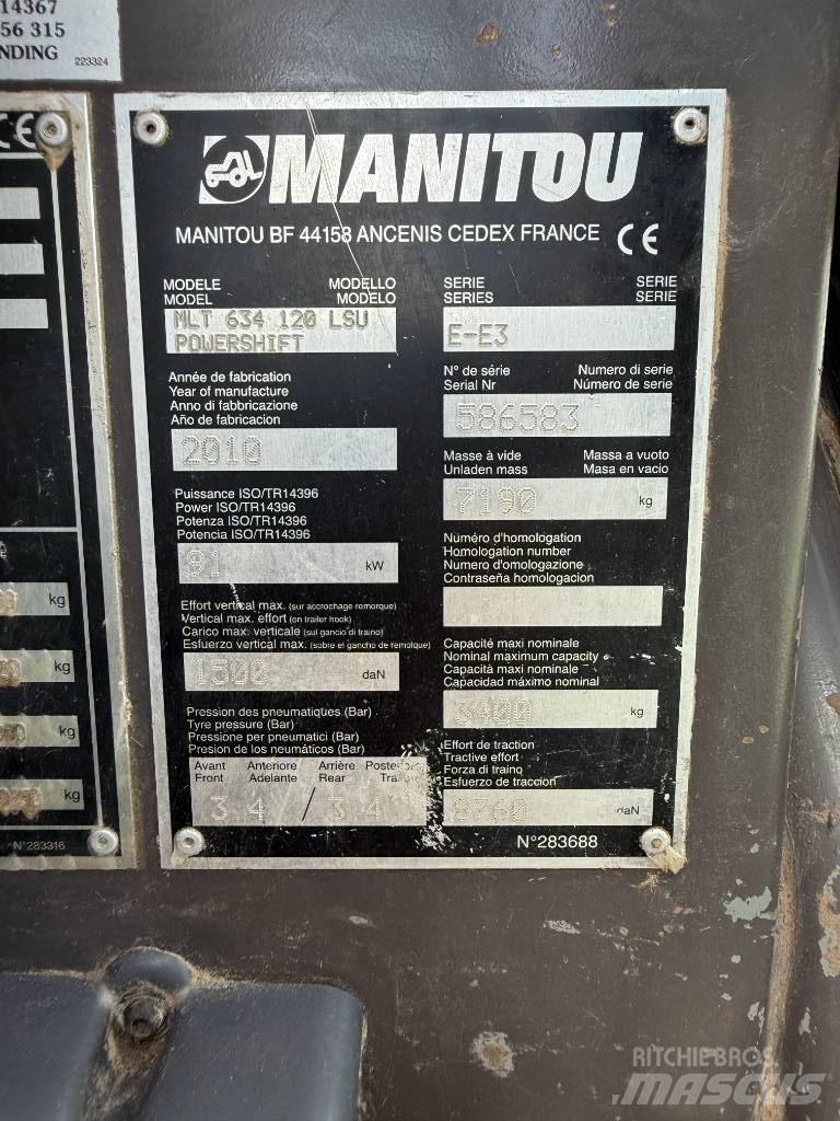 Manitou MLT 634-120 Teleskooplaadurid