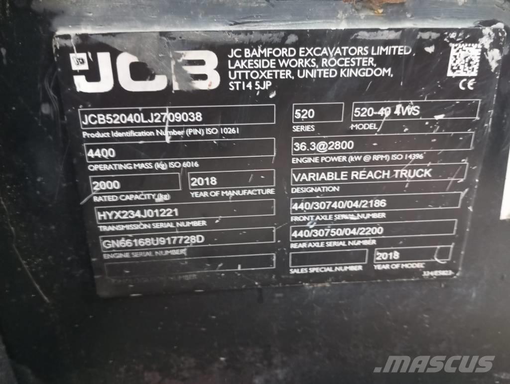 JCB 520-40 Teleskooplaadurid
