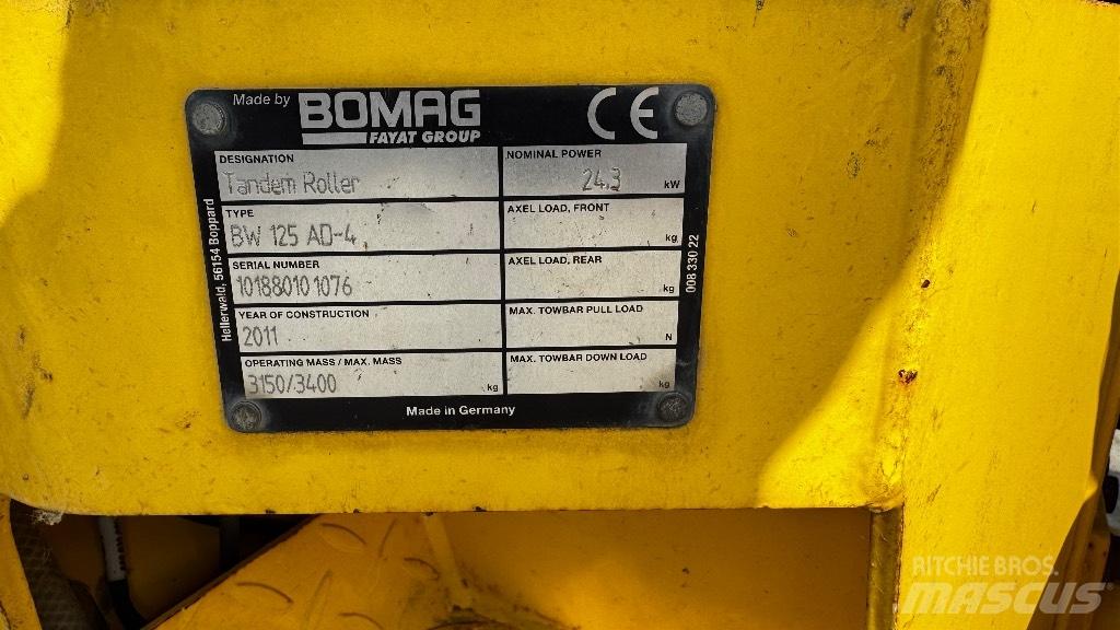Bomag BW 125 AD-4 Tandemrullid