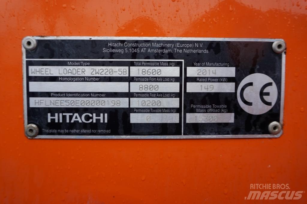 Hitachi ZW 220-5 B Rataslaadurid