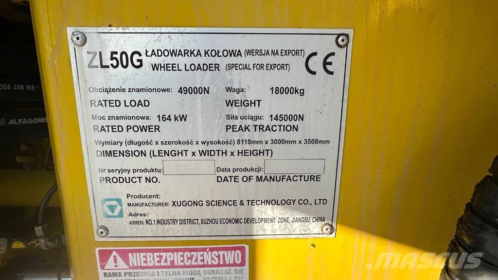 XCMG ZL 50 G Rataslaadurid