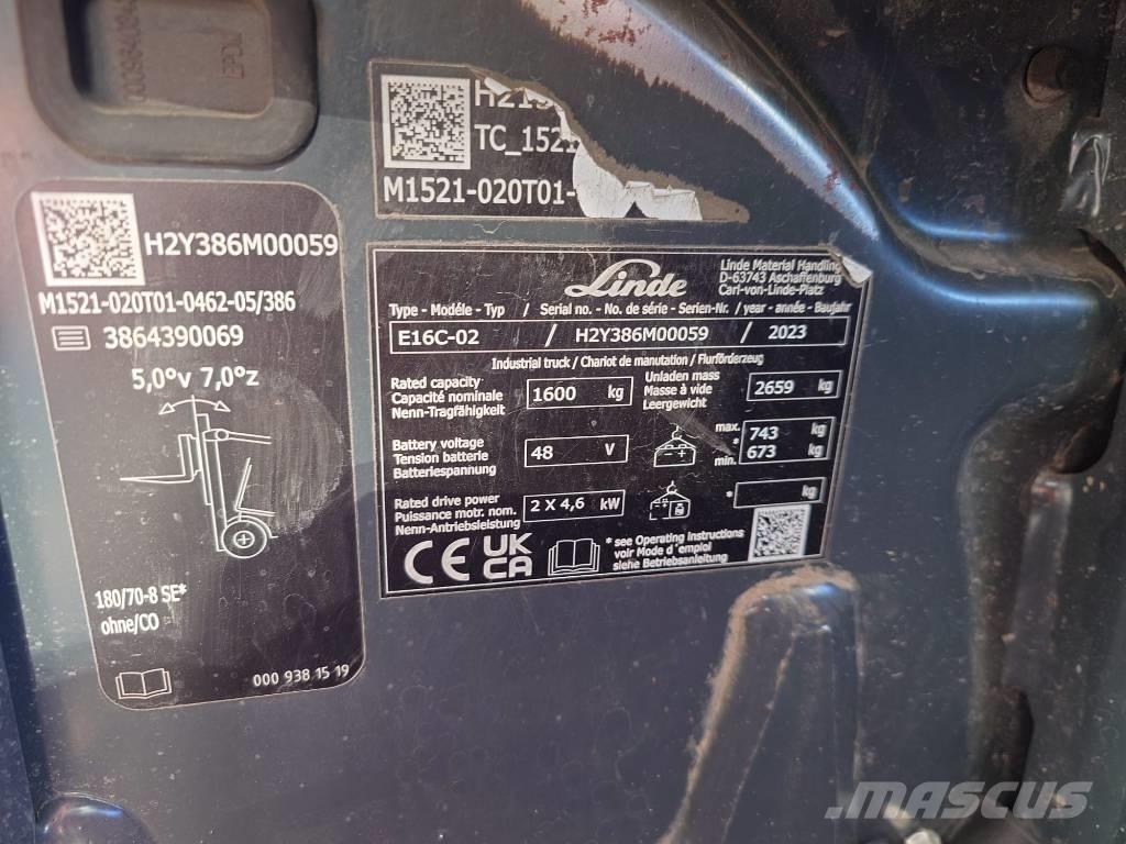 Linde E16C/386-02 Elektritõstukid