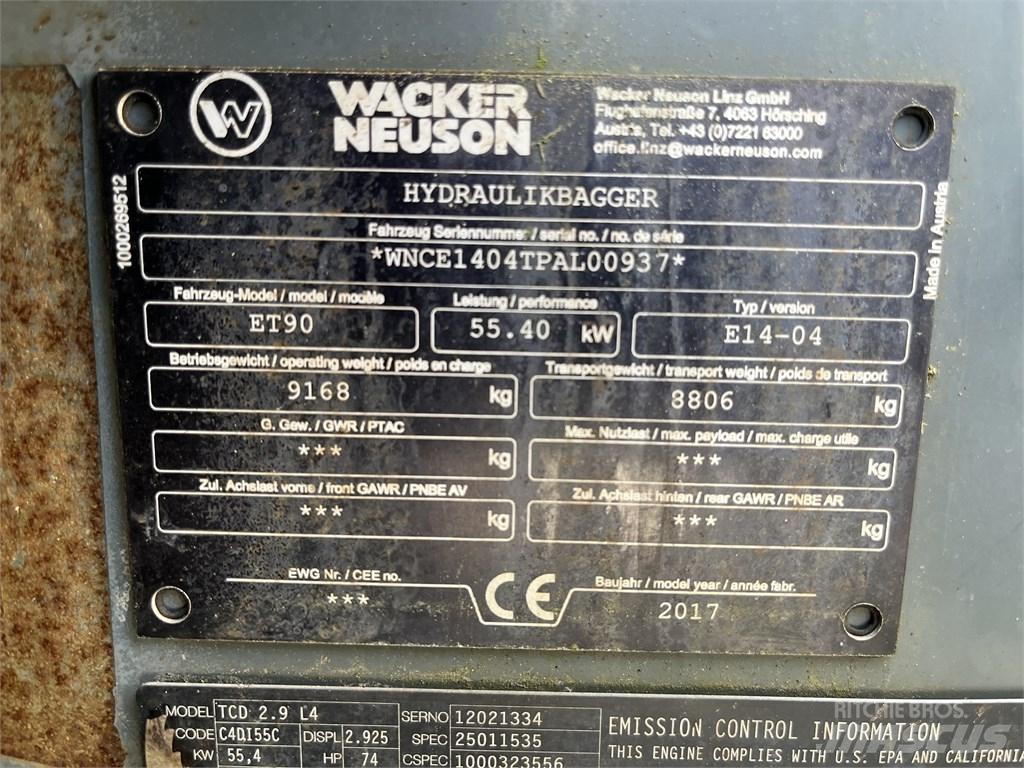 Wacker Neuson ET 90 Väikeekskavaatorid 7t-12t