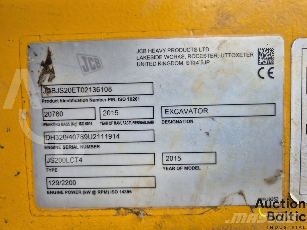 JCB JS 200 LC T4 Roomikekskavaatorid