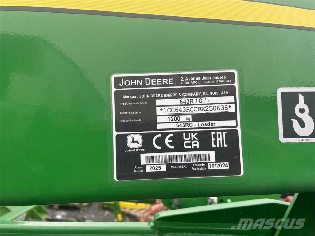 John Deere 643R Frontaallaadurid ja ekskavaatorid