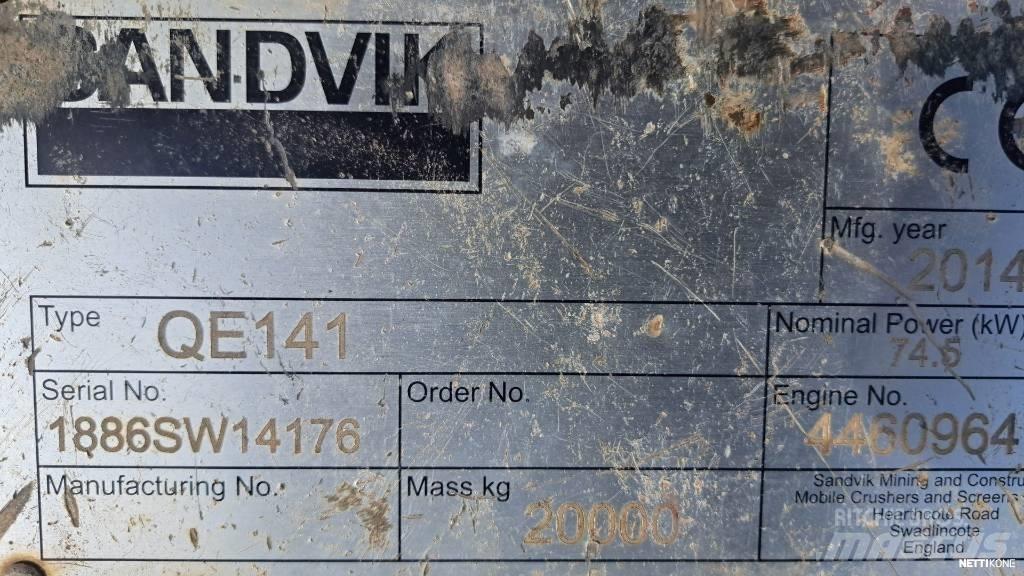 Sandvik QE 141 Iseliikuvad sõelad