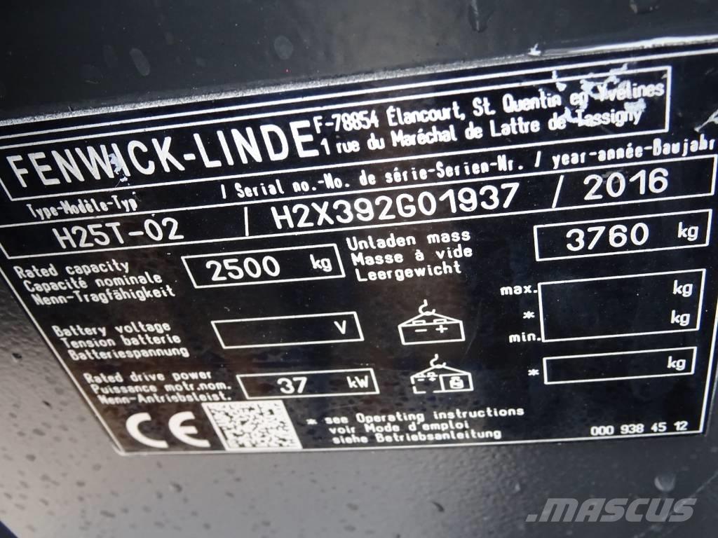 Linde H25T-02 Gaasitõstukid