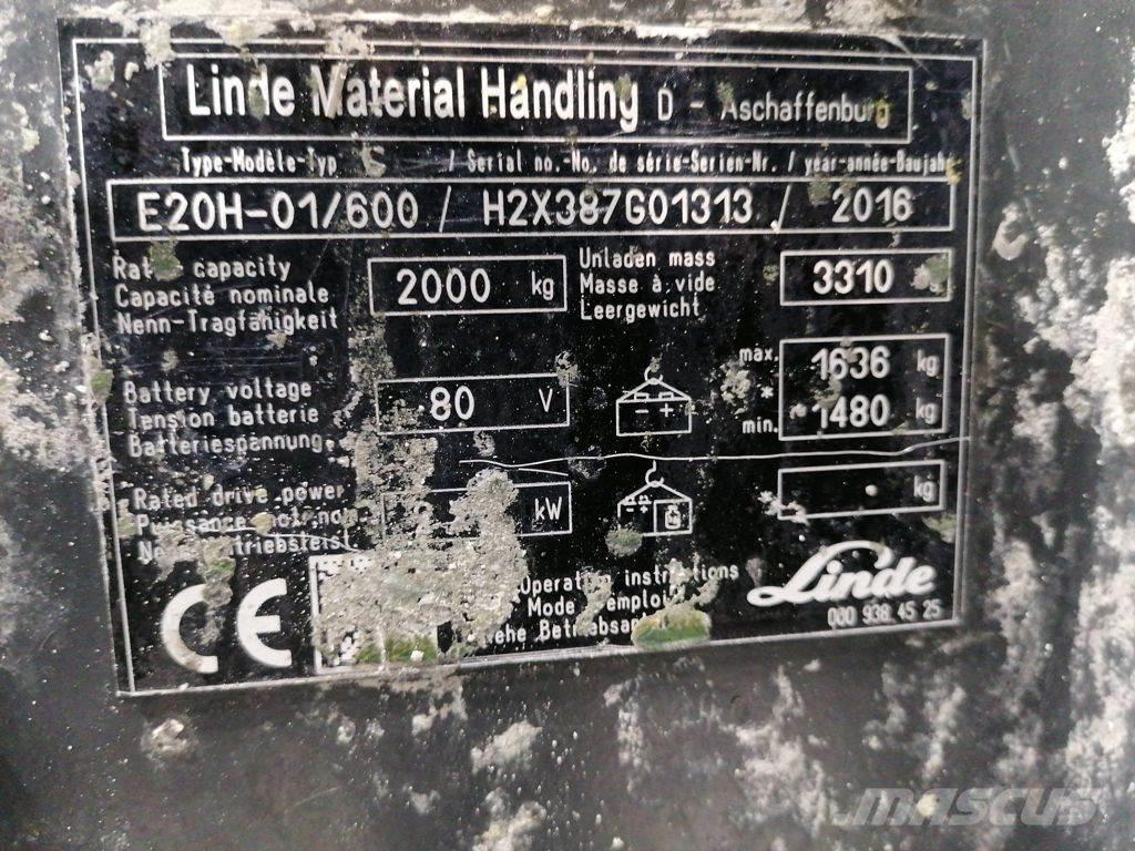 Linde E20H-01/600 Elektritõstukid