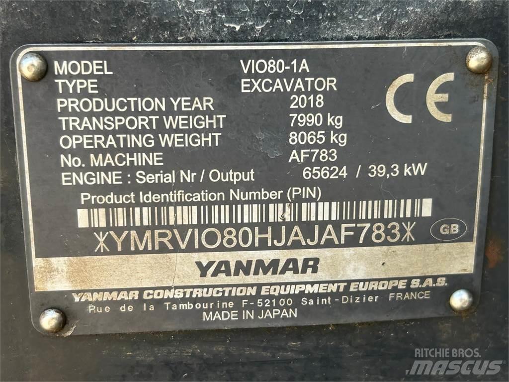 Yanmar Vio 80-1A Väikeekskavaatorid 7t-12t