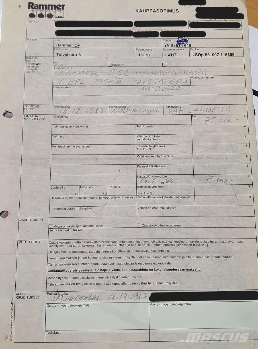 Rammer S52 Hüdrohaamrid