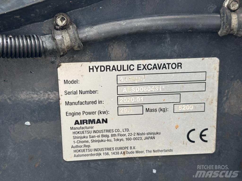 Airman AX 55 Miniekskavaatorid < 7 t